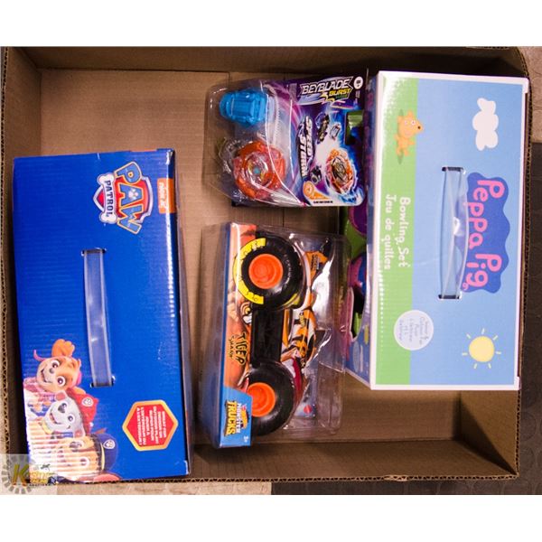 FLAT OF VARIOUS TOYS