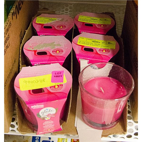 LOT OF 6 GLADE EXOTIC TROPICAL BLOSSOMS SCENTED