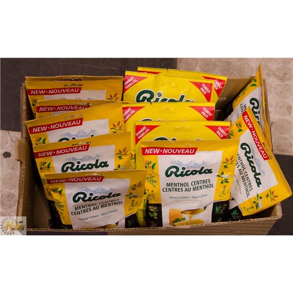 FLAT OF RICOLA COUGH DROPS HONEY LEMON