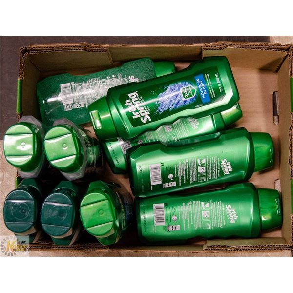 FLAT OF VARIOUS IRISH SPRING BODY WASH PRODUCTS
