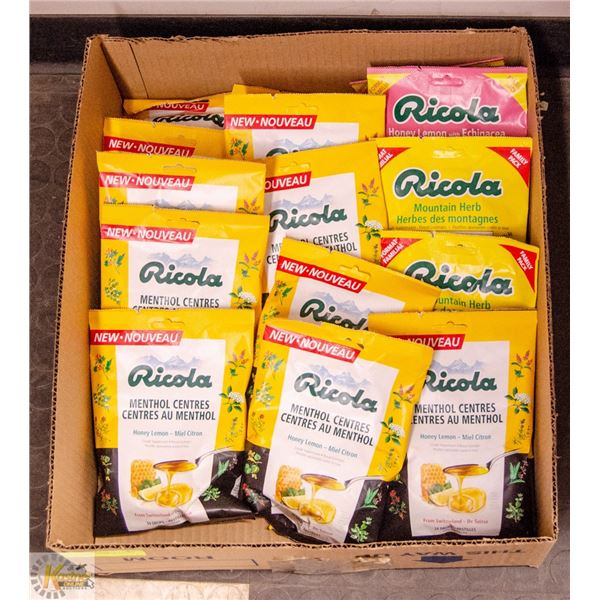 FLAT LOT OF 2 KINDS OF RICOLA COUGH DROPS