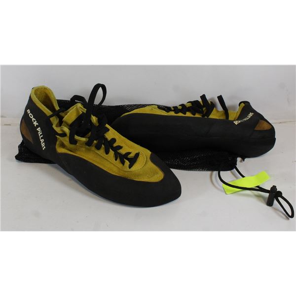 PAIR OF ROCK PILLAR ROCK CLIMBING SHOES SZ 11.5
