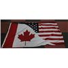 Image 1 : USA & CANADA COMBINED FLAG, APPROX 3FT X 5FT