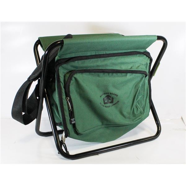 FOLDING STOOL & COOLER COMBINATION