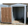 Image 2 : 5' X 8' X 6' METAL SHED ON SKID, SINGLE DOOR