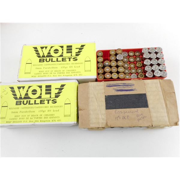 ASSORTED RELOADED AND FACTORY AMMO LOT