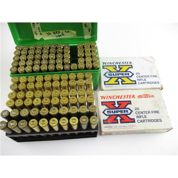 ASSORTED .338 WIN MAG, RELOADED AMMO