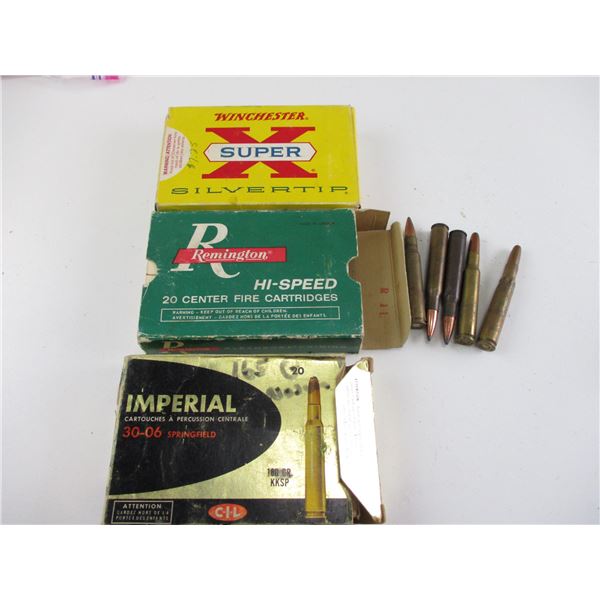ASSORTED 30-06 SPRG, RELOADED AMMO