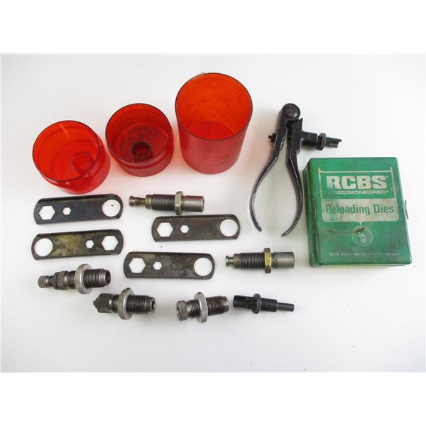 RCBS DIES & SIZERS LOT