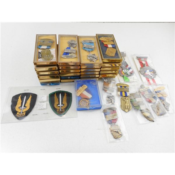 VARIOUS SHOOTING MEDALS ETC