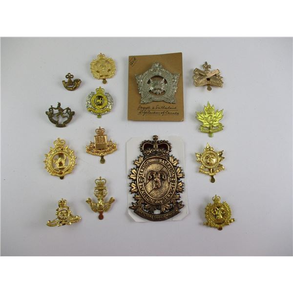 CANADIAN MILITARY CAP BADGE ETC. LOT