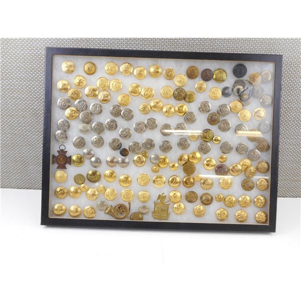 FRAMED CSA BUTTON ETC LOT