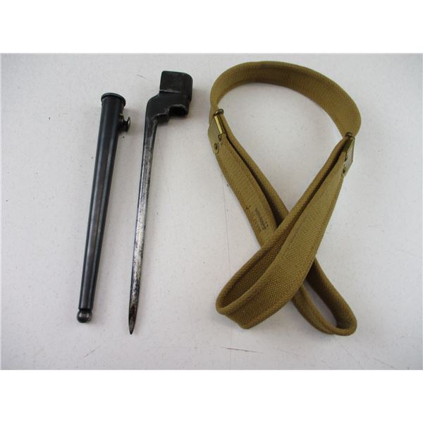 WWII CANADIAN BAYONET + SLING LOT