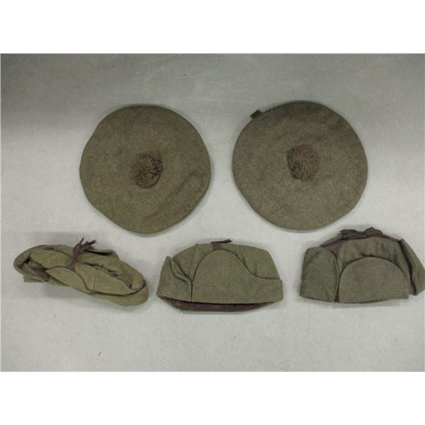 WWII ETC, CANADIAN HEAD GEAR LOT