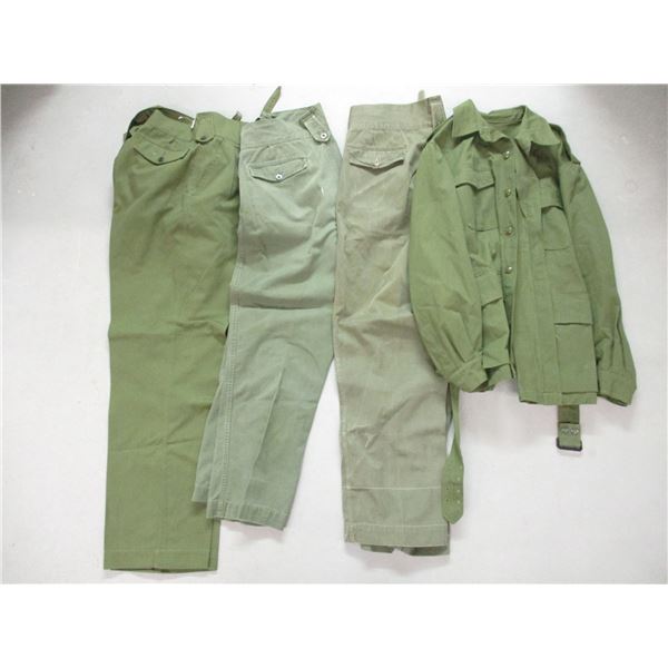 CANADIAN ARMY BUSH CLOTHING LOT