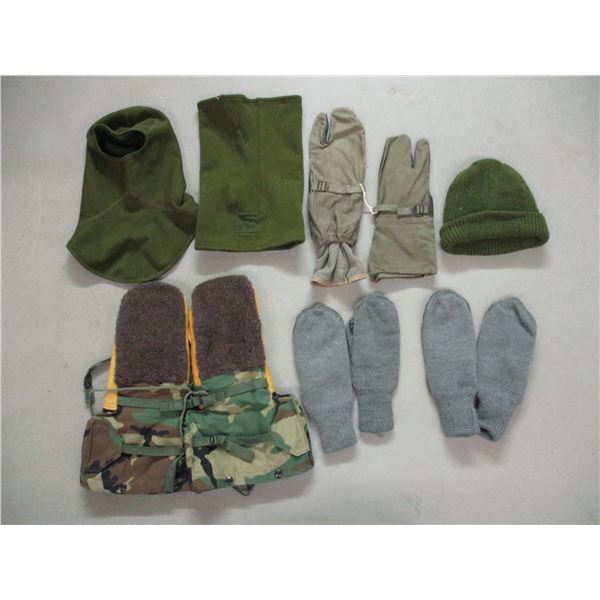 MILITARY GLOVES AND TOQUES LOT