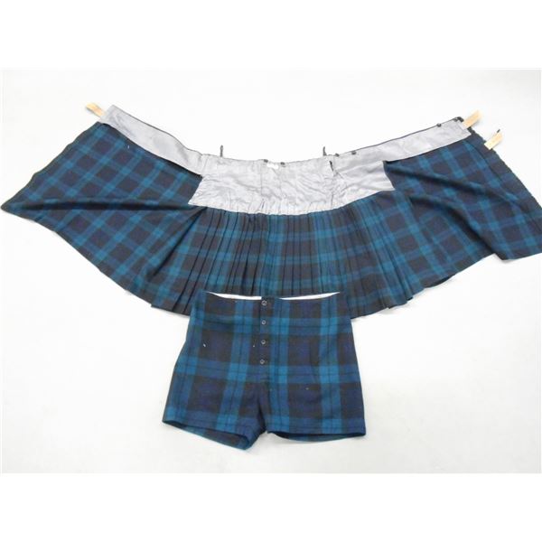 BLACK WATCH KILT + UNDER GARMENT.