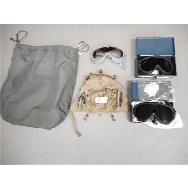 U.S. AIRFORCE BAG AND GOOGLES LOT