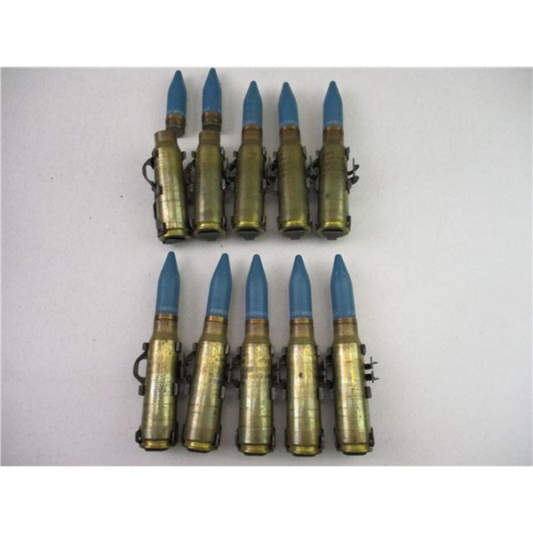 U.S. INERT 20MM M55AI CANNON ROUNDS