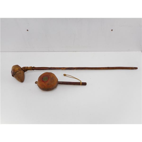 NATIVE AMERICAN WAR CLUB/RATTLE