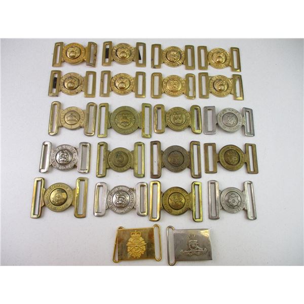 CANADIAN MILITARY BELT BUCKLES LOT