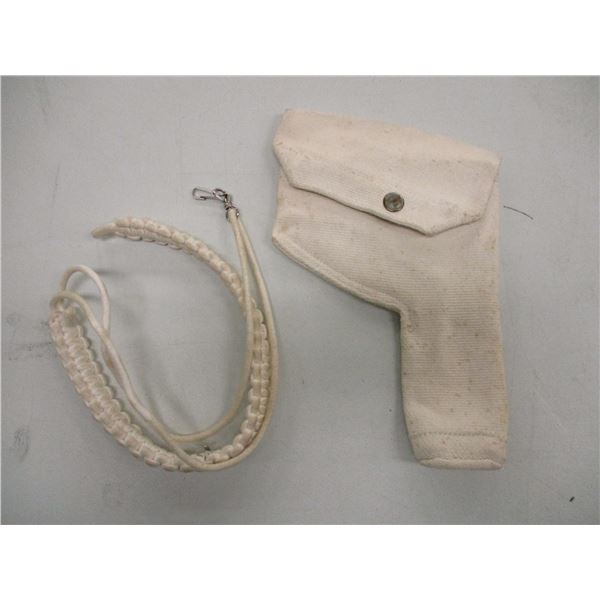 POSTWAR BRITISH HOLSTER + LANYARD