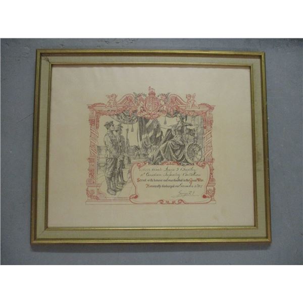 WWI CANADIAN 58TH BATTALION PRINT