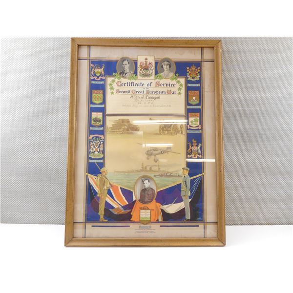 FRAMED CERTIFICATE OF SERVICE