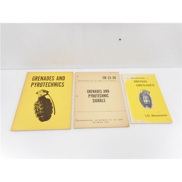 ASSORTED MILITARY GRENADE BOOKS