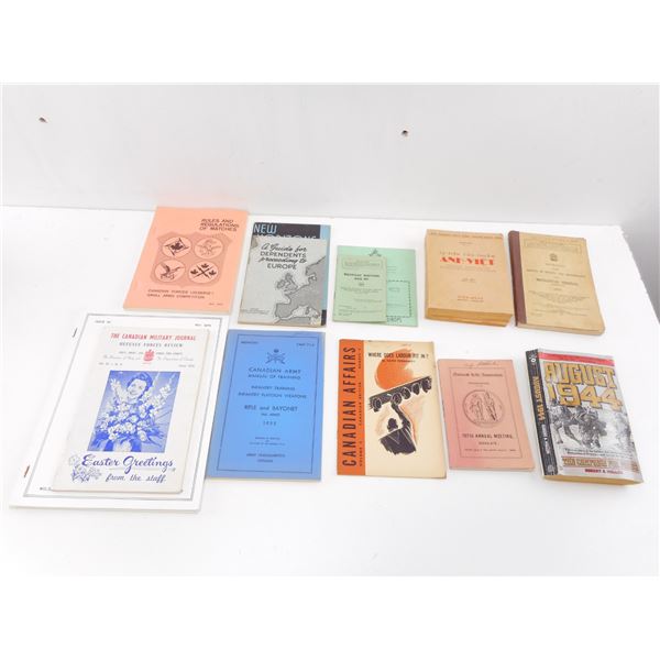 ASSORTED MILITARY BOOKLETS ETC.