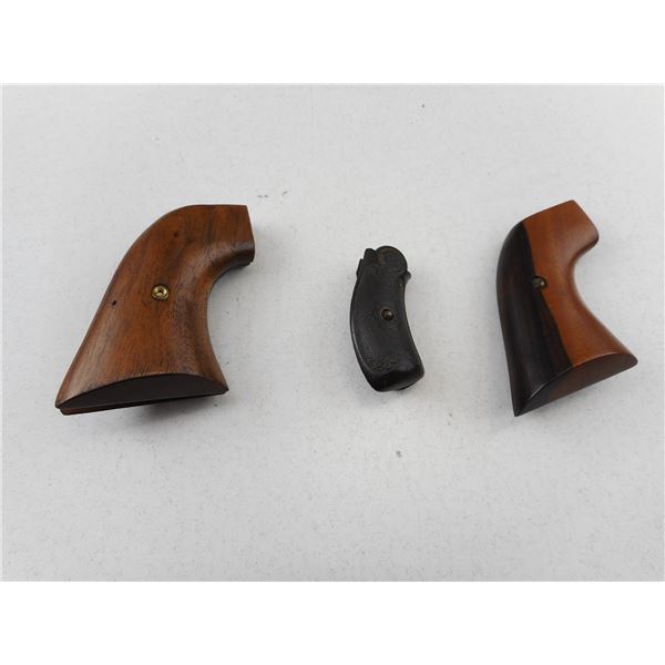 ASSORTED WOODEN REVOLVER PISTOL GRIPS