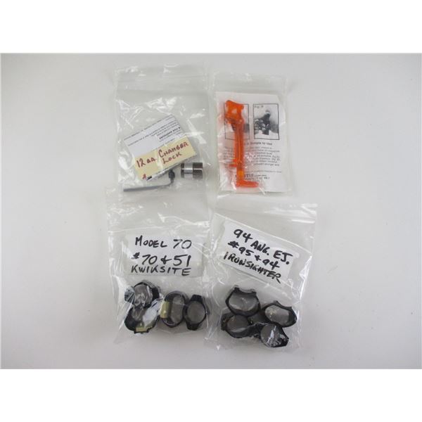 ASSORTED SCOPE RINGS ETC