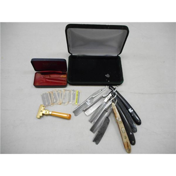 SCHICK INJECTOR VINTAGE STYLE RAZOR + BARBER STYLE SINGLE BLADE RAZORS