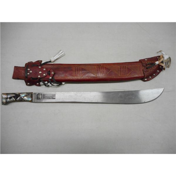 MACHETE WITH LEATHER SHEATH