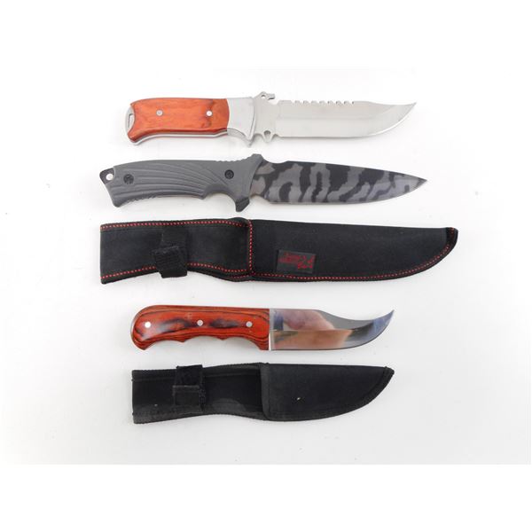 ASSORTED HUNTING STYLE KNIVES