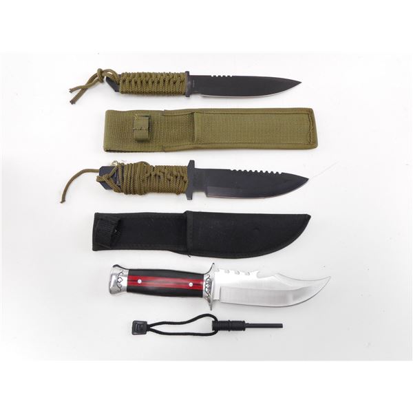 ASSORTED SURVIVAL TYPE KNIVES
