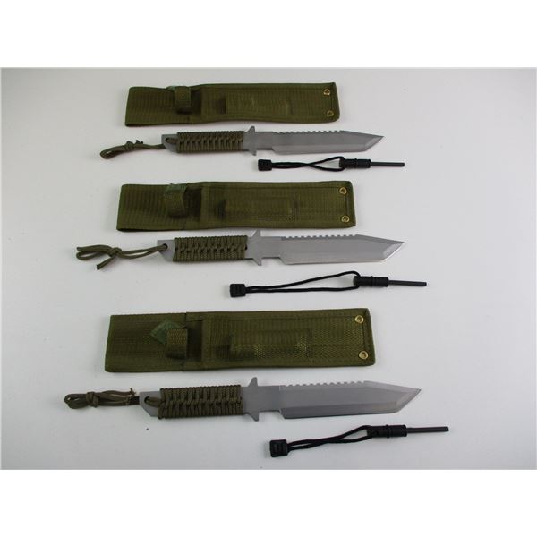 ASSORTED SURVIVAL TYPE KNIVES