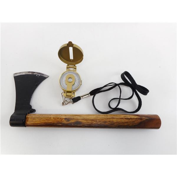 SURVIVAL TYPE HATCHET + COMPASS