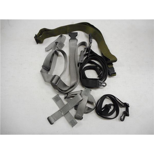 ASSORTED NYLON SLINGS + BELT