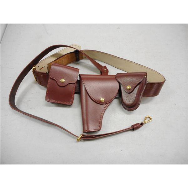 SAM BROWNE TYPE LEATHER BELT