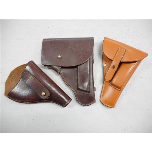 ASSORTED SEMI-AUTO LEATHER HOLSTERS