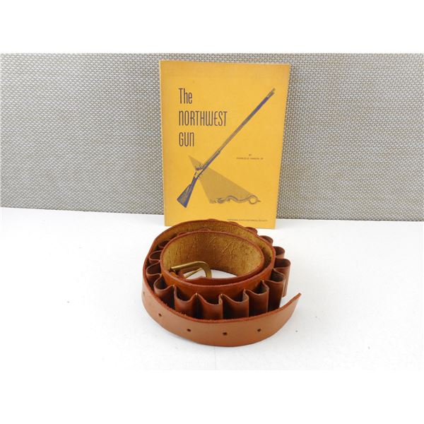 LEATHER SHOTGUN AMMO BELT + BOOK