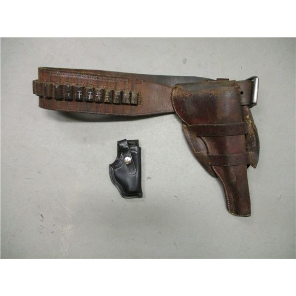 LEATHER HOLSTERS WITH AMMO BELT