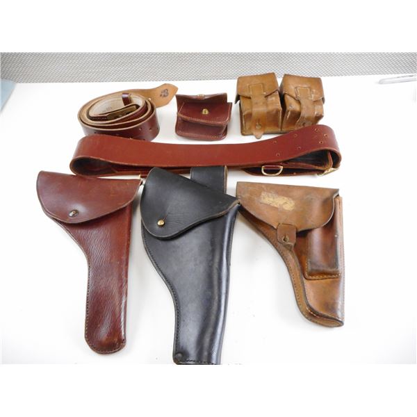 SAM BROWNE TYPE BELT / HOLSTERS ETC