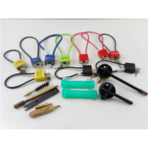 ASSORTED CABLE LOCKS ETC