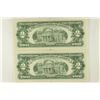 Image 2 : 2-1963 $2 RED SEAL US NOTES CRISP UNC CONSECUTIVE