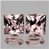 Image 1 : Natural Princess Peach Pink Morganite Pair [Flawless]