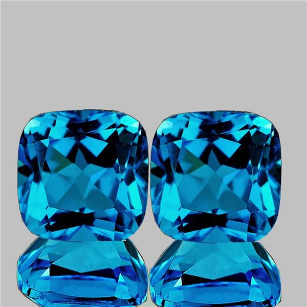 Natural London Blue Topaz Pair{Flawless-VVS1}