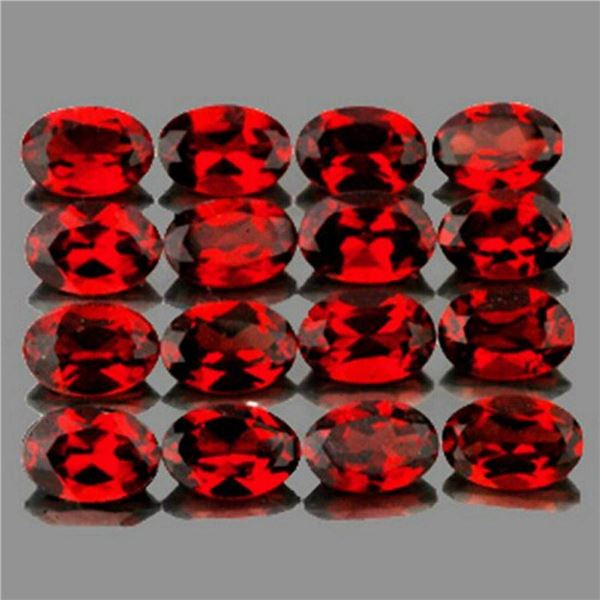 Natural Red Mozambique Garnet 16 Pcs{Flawless-VVS1}