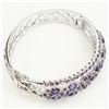 Image 3 : Natural  Intense Purple Amethyst Garnet Bangle